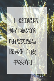 《红船精神在嘉兴的时代实践与探索》白皮书发布