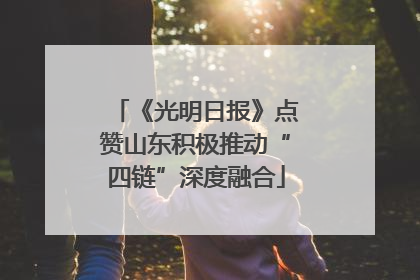 《光明日报》点赞山东积极推动“四链”深度融合