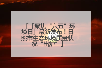 「聚焦“六五”环境日」最新发布！日照市生态环境质量状况“出炉”