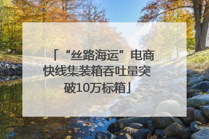 “丝路海运”电商快线集装箱吞吐量突破10万标箱