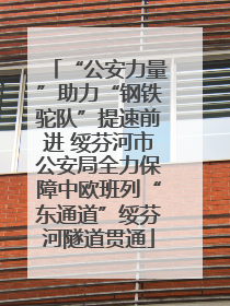 “公安力量”助力“钢铁驼队”提速前进 绥芬河市公安局全力保障中欧班列“东通道”绥芬河隧道贯通