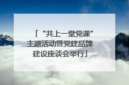 “共上一堂党课”主题活动暨党建品牌建设座谈会举行