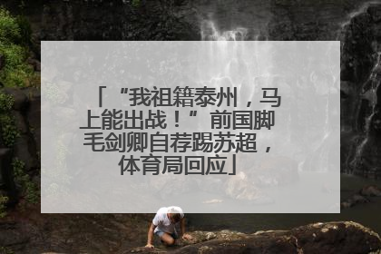 “我祖籍泰州，马上能出战！”前国脚毛剑卿自荐踢苏超，体育局回应