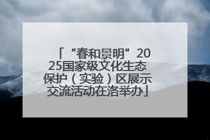 “春和景明”2025国家级文化生态保护（实验）区展示交流活动在洛举办