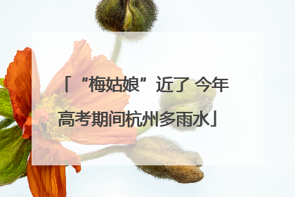 “梅姑娘”近了 今年高考期间杭州多雨水