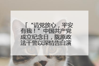 “请党放心，平安有我！”中国共产党成立纪念日，陇原政法干警以深情告白演绎“硬核”浪漫