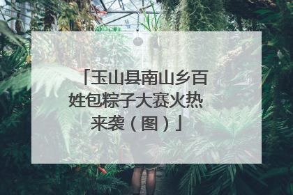 玉山县南山乡百姓包粽子大赛火热来袭（图）