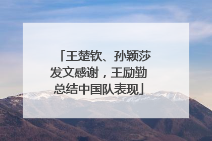 王楚钦、孙颖莎发文感谢，王励勤总结中国队表现