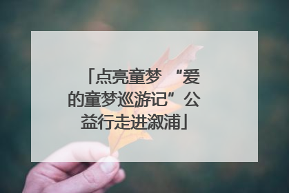 点亮童梦 “爱的童梦巡游记”公益行走进溆浦
