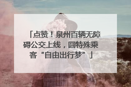 点赞！泉州百辆无障碍公交上线，圆特殊乘客“自由出行梦”
