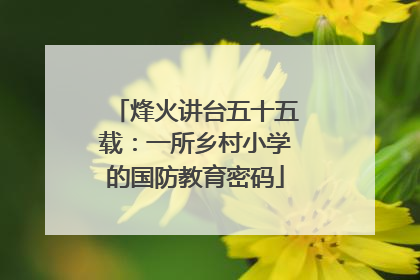 烽火讲台五十五载：一所乡村小学的国防教育密码