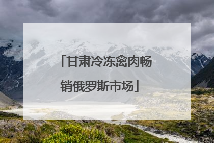 甘肃冷冻禽肉畅销俄罗斯市场