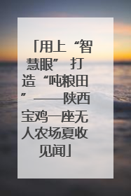 用上“智慧眼” 打造“吨粮田”——陕西宝鸡一座无人农场夏收见闻