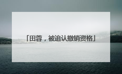 田蓉，被追认撤销资格