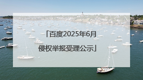 百度2025年6月侵权举报受理公示