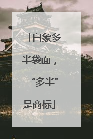 白象多半袋面，“多半”是商标