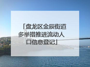 盘龙区金辰街道多举措推进流动人口信息登记