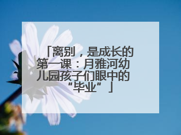 离别，是成长的第一课：月雅河幼儿园孩子们眼中的“毕业”