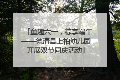 童趣六一，粽享端午——德清县上柏幼儿园开展双节同庆活动