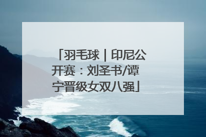 羽毛球｜印尼公开赛：刘圣书/谭宁晋级女双八强