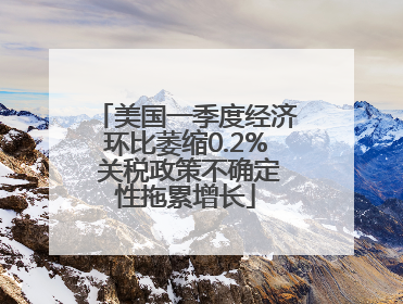 美国一季度经济环比萎缩0.2% 关税政策不确定性拖累增长