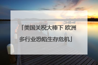 美国关税大棒下 欧洲多行业恐陷生存危机