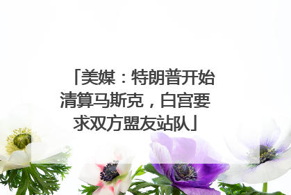 美媒：特朗普开始清算马斯克，白宫要求双方盟友站队