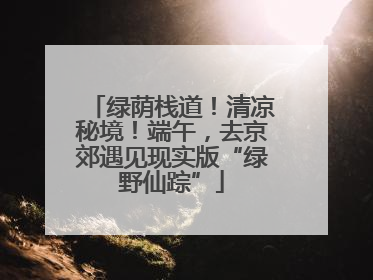 绿荫栈道！清凉秘境！端午，去京郊遇见现实版“绿野仙踪”