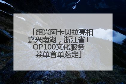 绍兴阿卡贝拉亮相嘉兴南湖，浙江省TOP100文化服务菜单首单落定