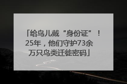 给鸟儿戴“身份证”！25年，他们守护73余万只鸟类迁徙密码
