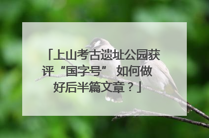 上山考古遗址公园获评“国字号” 如何做好后半篇文章？