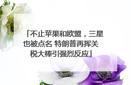 不止苹果和欧盟，三星也被点名 特朗普再挥关税大棒引强烈反应