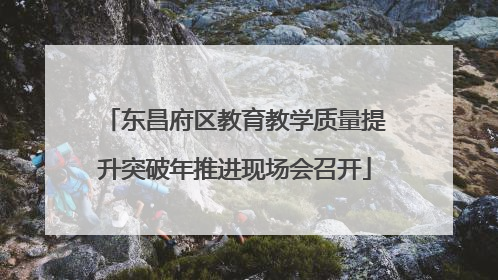 东昌府区教育教学质量提升突破年推进现场会召开
