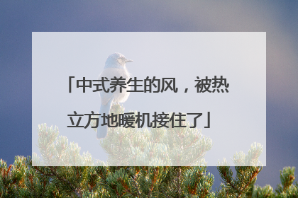 中式养生的风，被热立方地暖机接住了