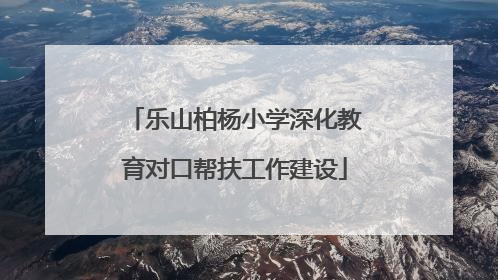 乐山柏杨小学深化教育对口帮扶工作建设