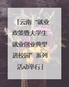 云南“就业政策暨大学生就业创业典型进校园”系列活动举行