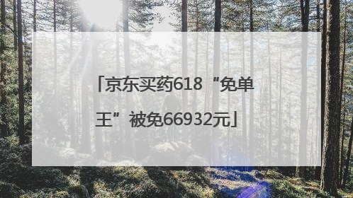 京东买药618“免单王”被免66932元