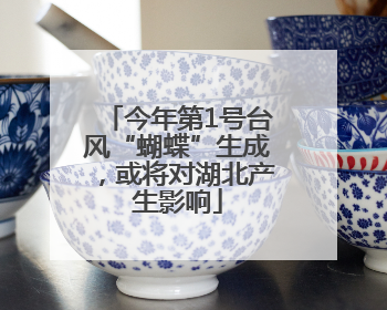 今年第1号台风“蝴蝶”生成，或将对湖北产生影响