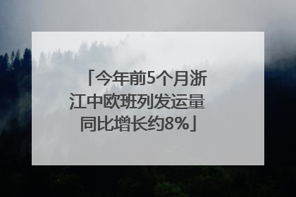 今年前5个月浙江中欧班列发运量同比增长约8%