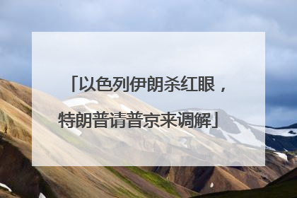 以色列伊朗杀红眼，特朗普请普京来调解