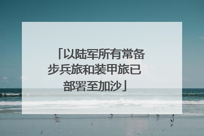 以陆军所有常备步兵旅和装甲旅已部署至加沙