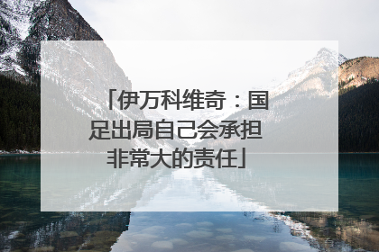 伊万科维奇：国足出局自己会承担非常大的责任