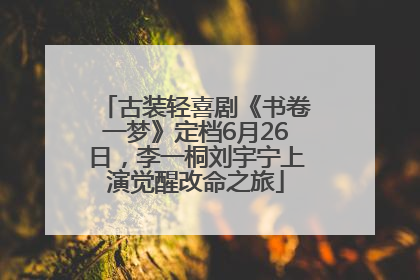 古装轻喜剧《书卷一梦》定档6月26日，李一桐刘宇宁上演觉醒改命之旅