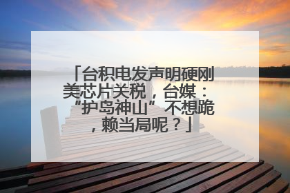 台积电发声明硬刚美芯片关税，台媒：“护岛神山”不想跪，赖当局呢？