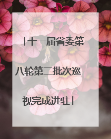 十一届省委第八轮第二批次巡视完成进驻