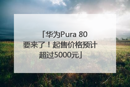 华为Pura 80要来了！起售价格预计超过5000元