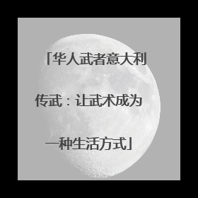 华人武者意大利传武：让武术成为一种生活方式