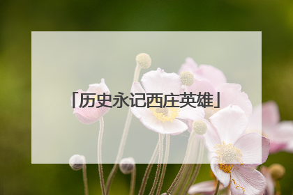 历史永记西庄英雄
