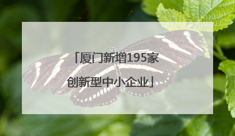 厦门新增195家创新型中小企业