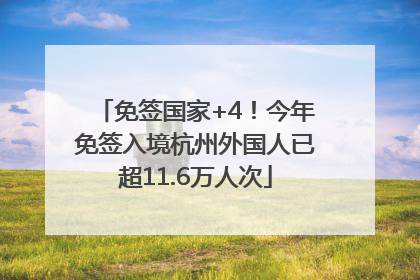 免签国家+4！今年免签入境杭州外国人已超11.6万人次